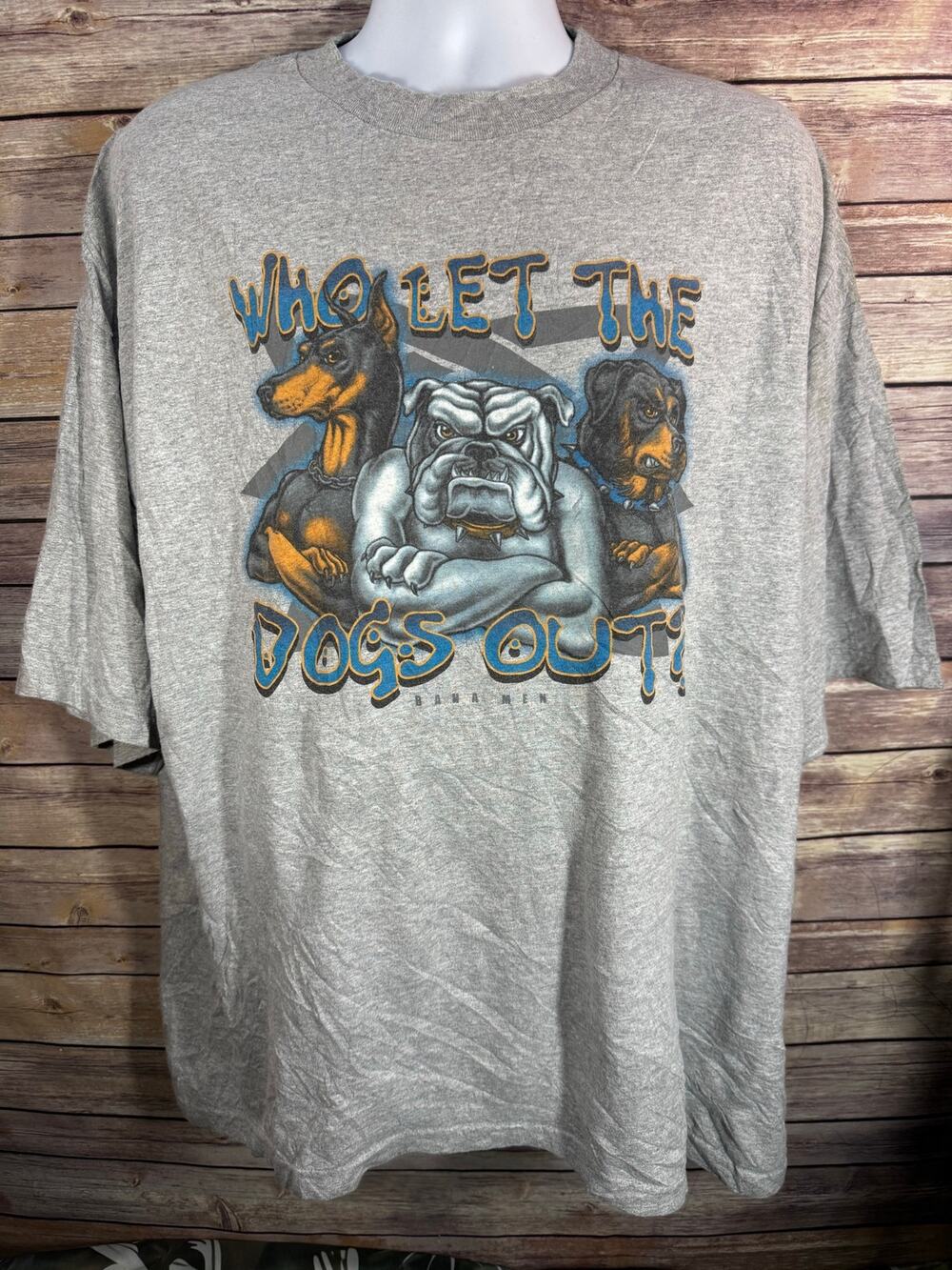 Harbor Bay Sport Baha Men's Gray Shirt Size 2XLT English Bulldog Doberman